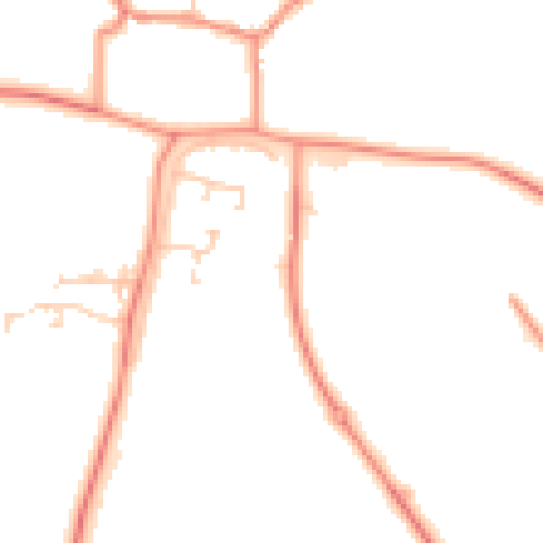 Daytime road noise heatmap for LS23 7GF