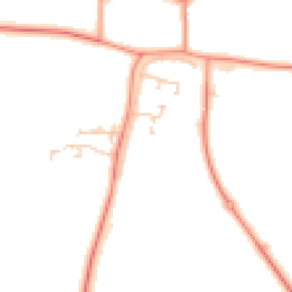 Daytime road noise heatmap for LS23 7GH