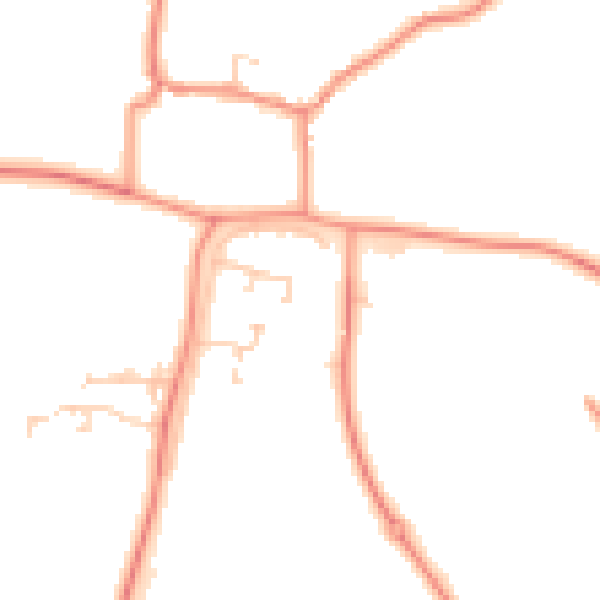 Daytime road noise heatmap for LS23 7GN