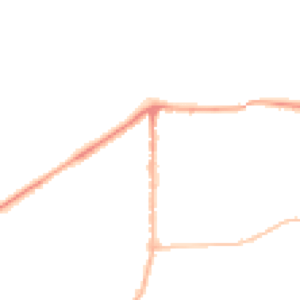 Night-time road noise heatmap for LS25 1AF
