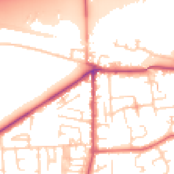 Daytime road noise heatmap for LS25 1AH