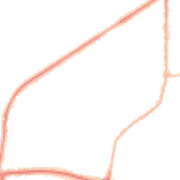 Night-time road noise heatmap for LS25 1AX