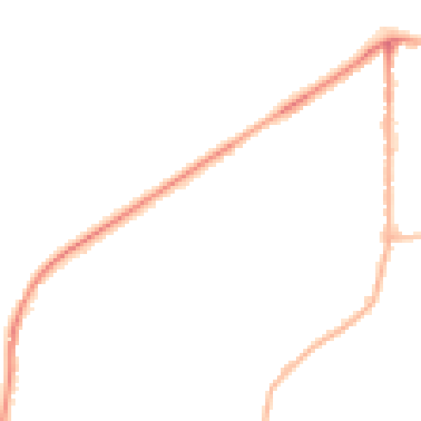 Night-time road noise heatmap for LS25 1AZ