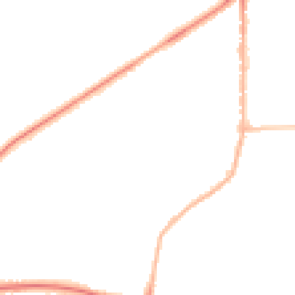 Night-time road noise heatmap for LS25 1BE