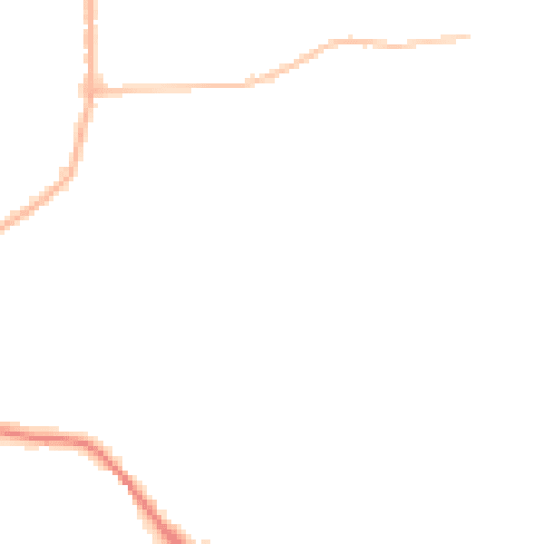 Night-time road noise heatmap for LS25 1LE