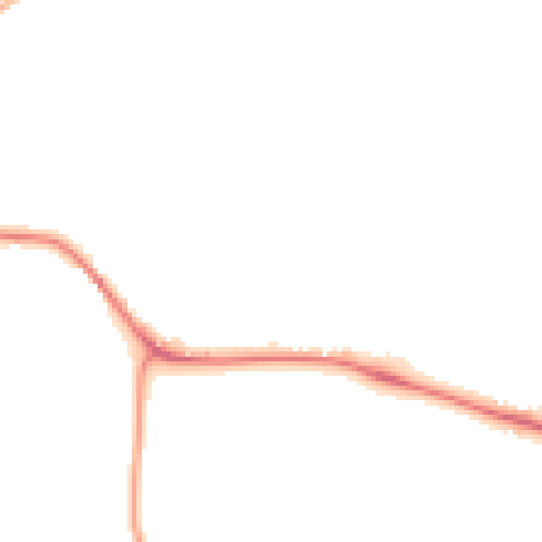 Night-time road noise heatmap for LS25 2BZ