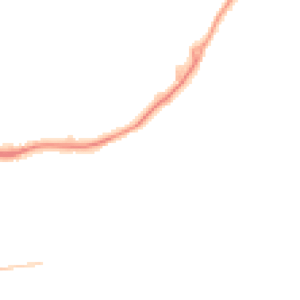 Night-time road noise heatmap for LS25 2LE