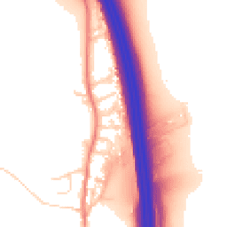Daytime road noise heatmap for LS25 3EN
