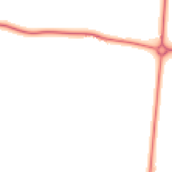 Night-time road noise heatmap for LS25 4BH