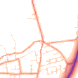Daytime road noise heatmap for LS25 5AB