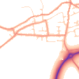 Daytime road noise heatmap for LS25 5AZ