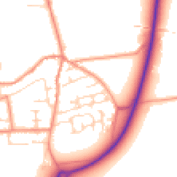 Daytime road noise heatmap for LS25 5BT
