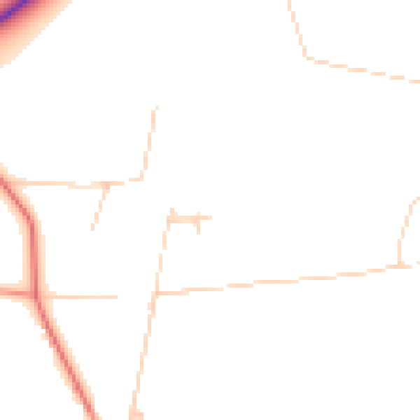 Daytime road noise heatmap for LS25 5DF