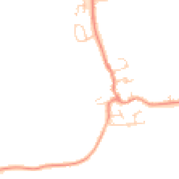 Daytime road noise heatmap for LS25 5HD