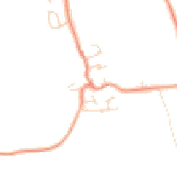 Daytime road noise heatmap for LS25 5HE