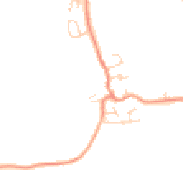 Daytime road noise heatmap for LS25 5HY