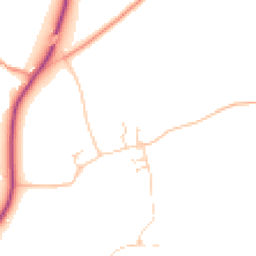 Daytime road noise heatmap for LS25 5NE