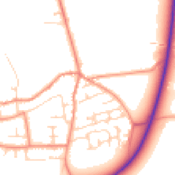 Daytime road noise heatmap for LS25 5PZ