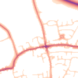 Daytime road noise heatmap for LS25 6ED