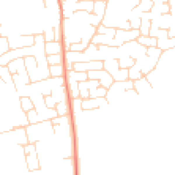 Daytime road noise heatmap for LS25 6FG