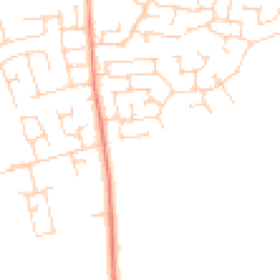 Daytime road noise heatmap for LS25 6FT