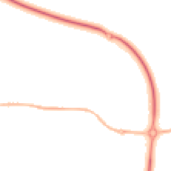Night-time road noise heatmap for LS25 6LE