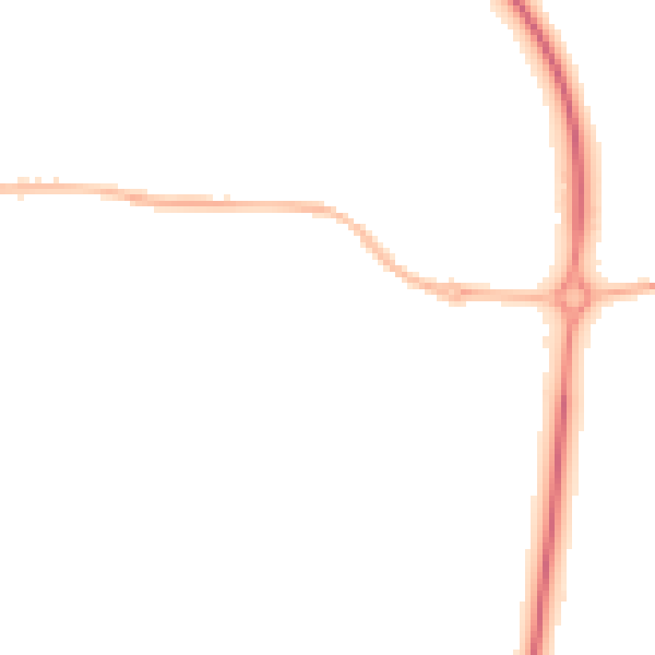 Night-time road noise heatmap for LS25 6NJ
