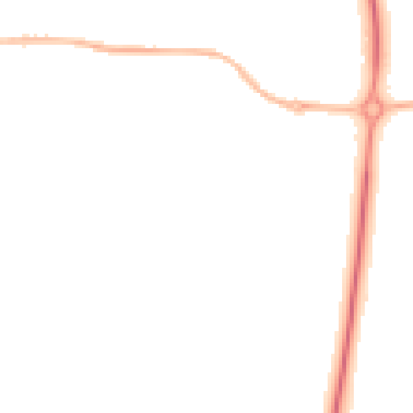 Night-time road noise heatmap for LS25 6QD