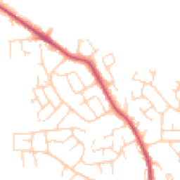 Daytime road noise heatmap for LS25 7DY
