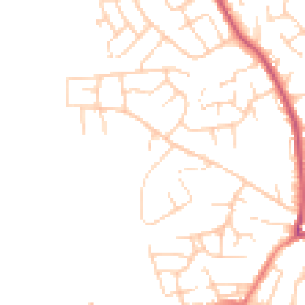 Daytime road noise heatmap for LS25 7FA
