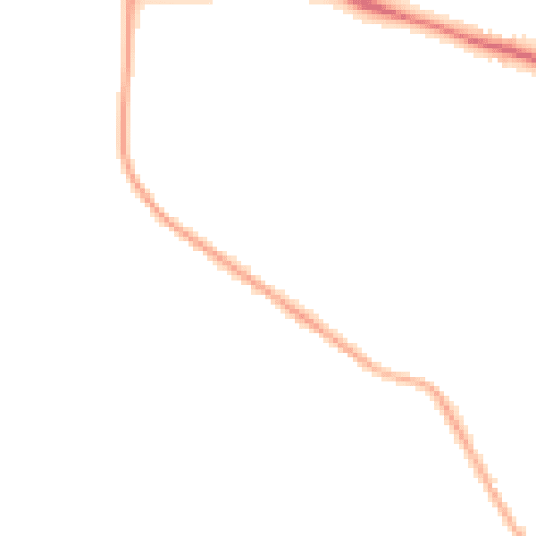 Night-time road noise heatmap for LS25 7FD