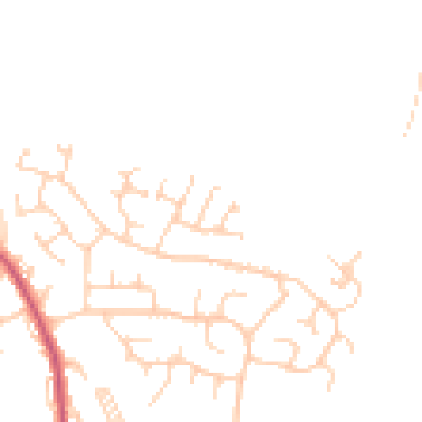 Daytime road noise heatmap for LS25 7FR