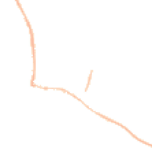 Night-time road noise heatmap for LS25 7SA