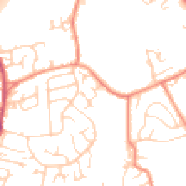 Daytime road noise heatmap for LS28 5GR