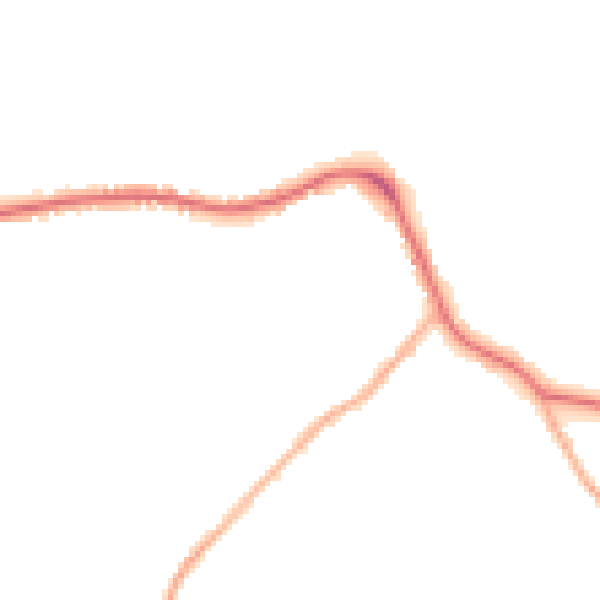 Night-time road noise heatmap for LS28 5PG