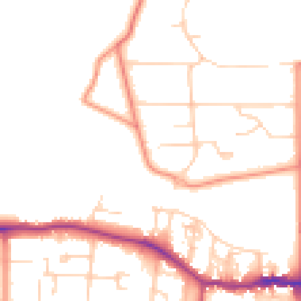 Daytime road noise heatmap for LS29 0DA