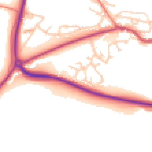 Daytime road noise heatmap for LS29 0FF