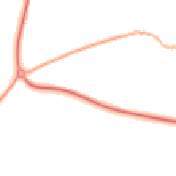 Night-time road noise heatmap for LS29 0FF