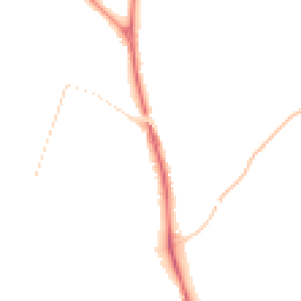 Night-time road noise heatmap for LS29 6BU