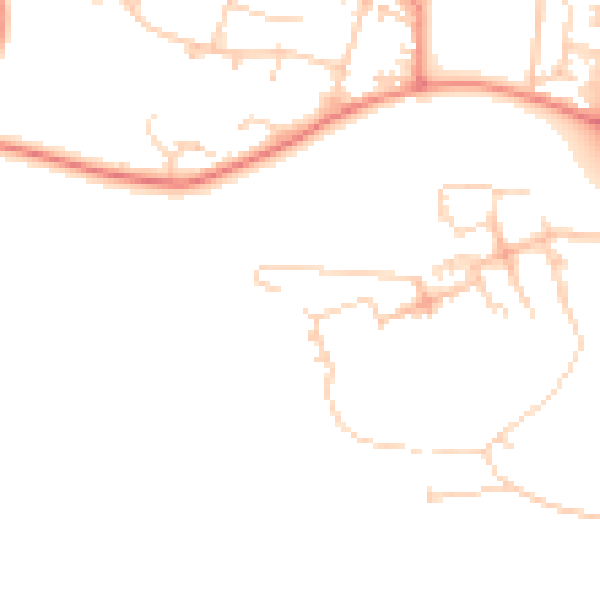 Daytime road noise heatmap for LS29 6FG