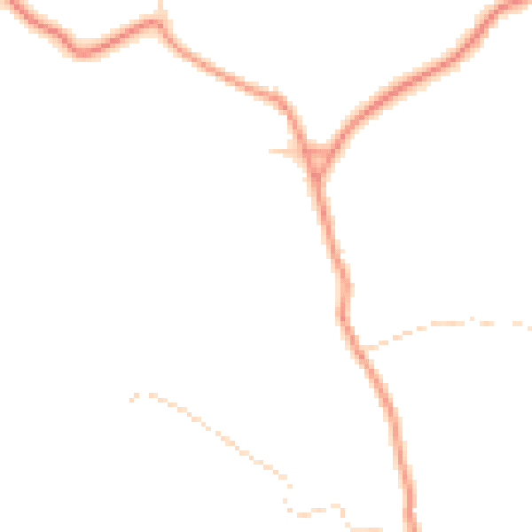 Daytime road noise heatmap for LS29 7AS
