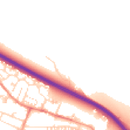 Daytime road noise heatmap for LS29 7FE