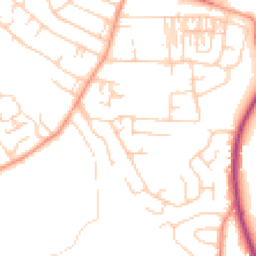 Daytime road noise heatmap for LS29 7PL