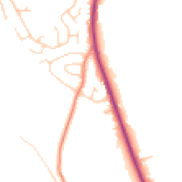 Daytime road noise heatmap for LS29 7QJ