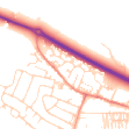 Daytime road noise heatmap for LS29 7RR