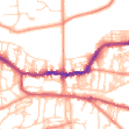 Daytime road noise heatmap for LS29 8DF