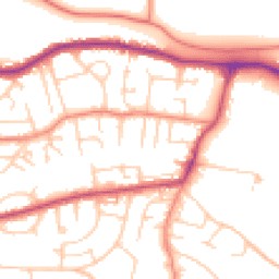 Daytime road noise heatmap for LS29 8PG