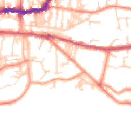 Daytime road noise heatmap for LS29 8TA
