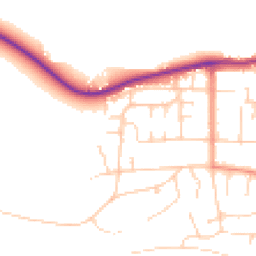 Daytime road noise heatmap for LS29 9DB