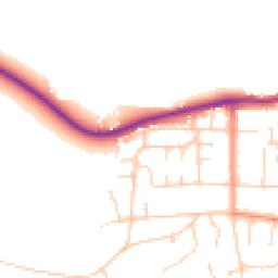 Daytime road noise heatmap for LS29 9DE
